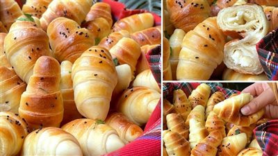 طريقة عمل فطائر الكرواسون السريعة ميني بحشوة الجبنه