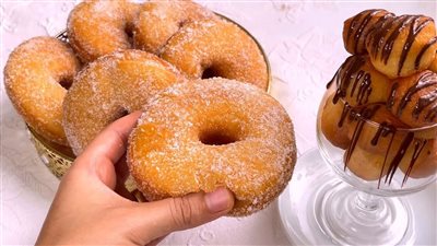 طريقة عمل دونانس سريع في 10 دقائق بدون بيض ولا حليب