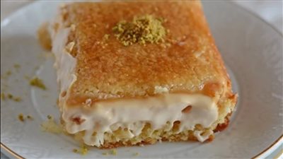 🍯 بسبوسة القشطة الاقتصادية.. سر النجاح من أول مرة! 🥧