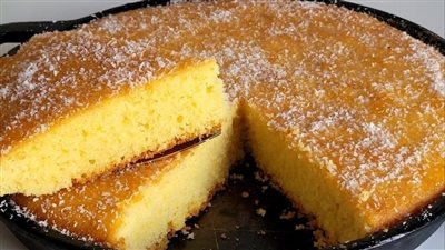 طريقة عمل بسبوسة بدون بيض ولا حليب
