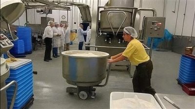 مدير مصنع خلال تجواله في المصنع